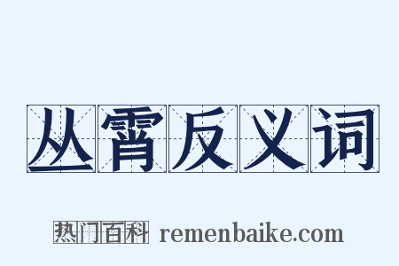 丛霄反义词是什么意思的图片